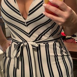 Palozza stripped jumpsuit never worn